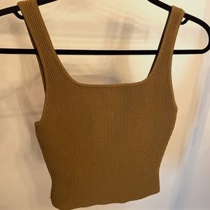 Babaton cropped ribbed tank top